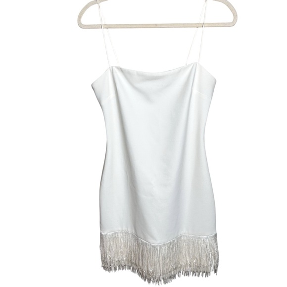 NWT Likely Melly Fringe Dress Mini SZ 8 White Short - Picture 9 of 16